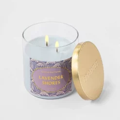 2-Wick 15.1oz Lidded Jar Lavender Shores Candle - Opalhouse™