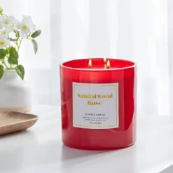 3-Wick 28oz Glass Jar Sandalwood Rose Candle - Opalhouse™