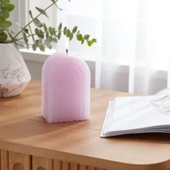 Shaped Pillar Candle Rainbow Lavender - Opalhouse™