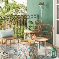 Heyday Sales Shop 25 4pc Britanna Wicker Rattan Outdoor Patio Dining Chairs Arm Chairs Brown - Opalhouse™