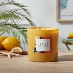 3-Wick 28oz Glass Lemon La Mer Candle Yellow - Opalhouse™