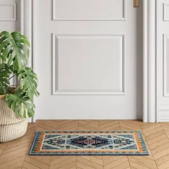 Buttercup Diamond Vintage Persian Woven Rug - Opalhouse Teal