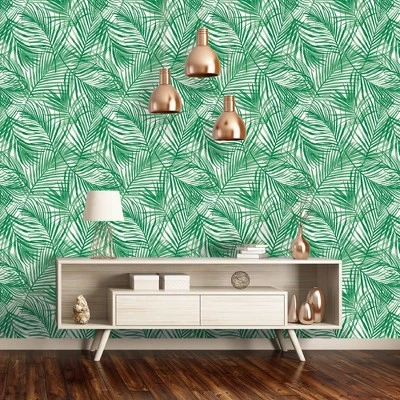 Tropical Peel & Stick Wallpaper Green - Opalhouse™ 3 Tropical Peel & Stick Wallpaper Green - Opalhouse™ - Image 3