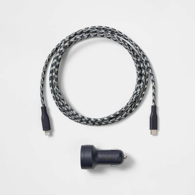 6' Lightning to USB-C Power Delivery Car Charging Kit - heyday™ Dusk Blue 2 6' Lightning to USB-C Power Delivery Car Charging Kit - heyday™ Dusk Blue - Image 2