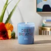 11oz Glass Moonlit Hibiscus Light Candle Blue - Opalhouse™
