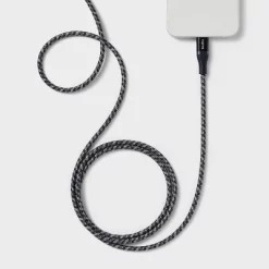 4' Lightning to USB-C Braided Cable - heyday™ Black
