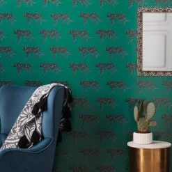 Panther Peel & Stick Wallpaper Green - Opalhouse™