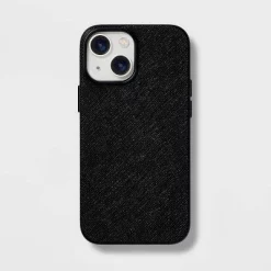 Apple iPhone 13 mini/iPhone 12 mini Case - heyday™ Black Saffiano