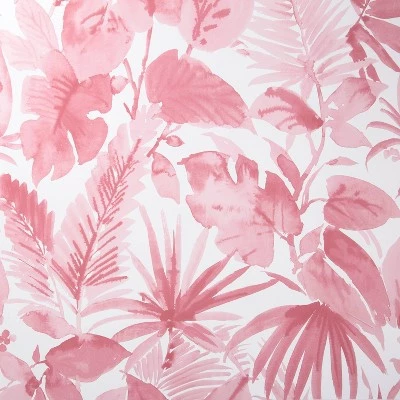 Tropical Leaves Peel & Stick Wallpaper Pink - Opalhouse™ 2 Tropical Leaves Peel & Stick Wallpaper Pink - Opalhouse™ - Image 2