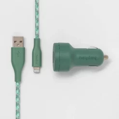6' Lightning to USB-A Cable 2-Port 3.1A Car Charger - heyday™ Evergreen -Heyday Sales Shop GUEST 9872b130 ccb8 4dc1 8824 37a86d2b0887
