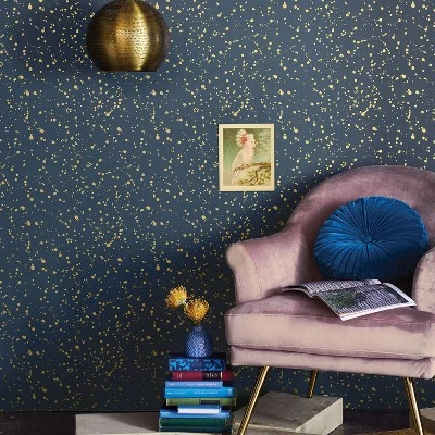 Celestial Peel & Stick Wallpaper Navy/Gold - Opalhouse™ 1 Celestial Peel & Stick Wallpaper Navy/Gold - Opalhouse™
