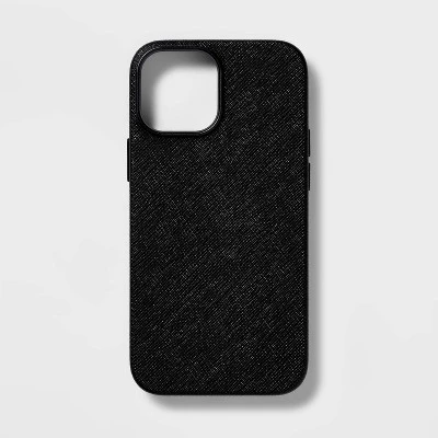 Apple iPhone 13 mini/iPhone 12 mini Case - heyday™ Black Saffiano 3 Apple iPhone 13 mini/iPhone 12 mini Case - heyday™ Black Saffiano - Image 3