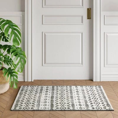 Luna Aztec Diamond Printed Rug Black - Opalhouse™ 1 Luna Aztec Diamond Printed Rug Black - Opalhouse™