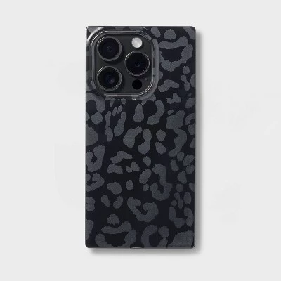 Apple iPhone 15 Pro Square Case with MagSafe - heyday™ Black Leopard 1 Apple iPhone 15 Pro Square Case with MagSafe - heyday™ Black Leopard