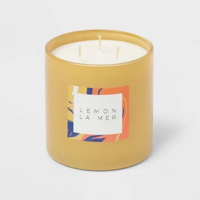 3-Wick 28oz Glass Lemon La Mer Candle Yellow - Opalhouse™ 2 3-Wick 28oz Glass Lemon La Mer Candle Yellow - Opalhouse™ - Image 2