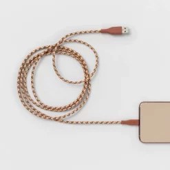 Lightning to USB-A Braided Cable - heydayâ„¢ Cedar Wood