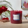 3-Wick 28oz Glass Sandalwood Rose Candle Burgundy - Opalhouse™