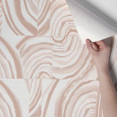 Agate Stone Peel & Stick Wallpaper Cream - Opalhouse™ 3 Agate Stone Peel & Stick Wallpaper Cream - Opalhouse™ - Image 3
