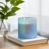 2-Wick 15oz Glass Jar Candle with Tie Dye Sleeve Blue Wave Cooler - Opalhouse™